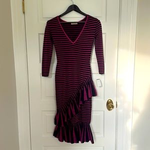 Emilio Pucci Knit Ruffled Sparkle Midi Dress Size S